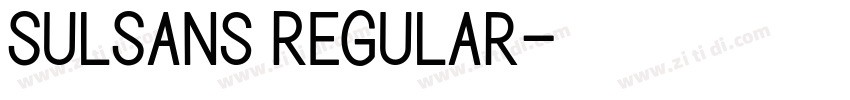 SulSans Regular字体转换